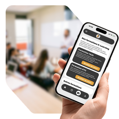 Formation elearning dider au chauffeurs vtc et taxi sur mobile